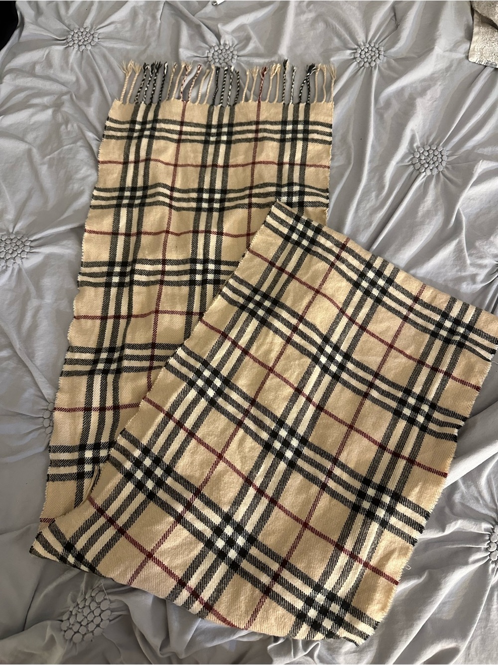 Classic Beige Plaid Scarf Skirt - Burberry-Inspired